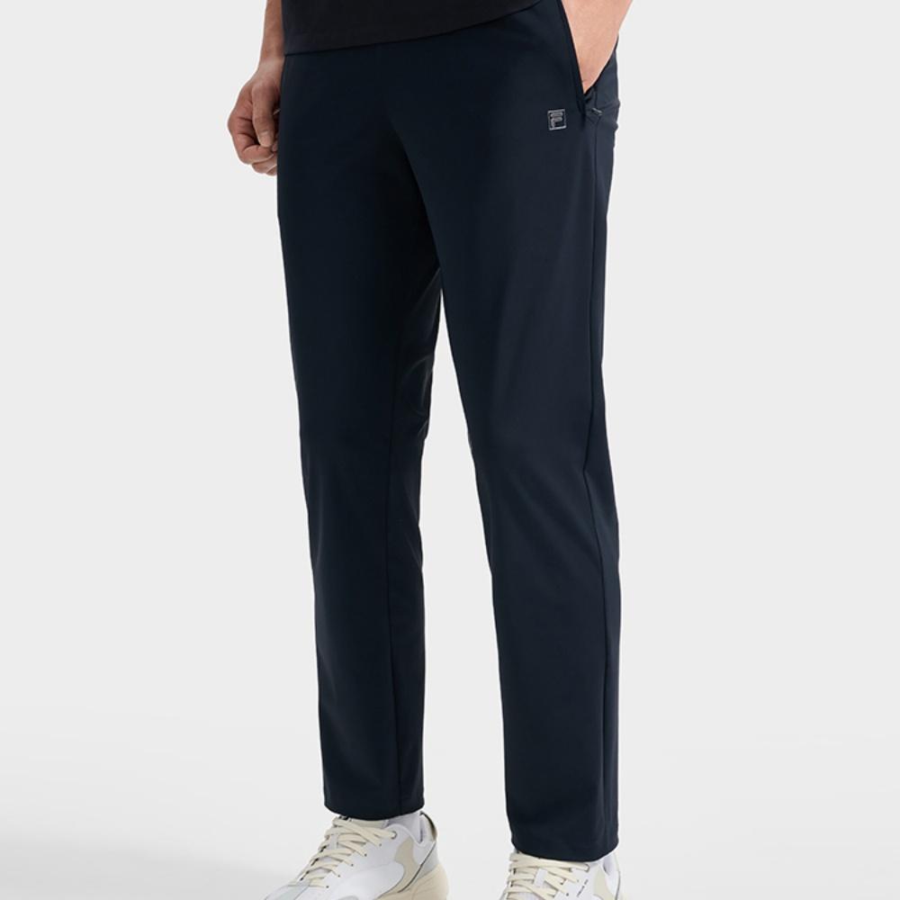 Fila Classic Comfortable Versatile Wrinkle-Resistant Lightweight Breathable Straight-Leg Loose Knit Sports Pants Men Bottoms White F11M533602F-NV