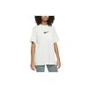 Plain Round Neck Short Sleeve T-Shirt Women Tops White FD1129-034