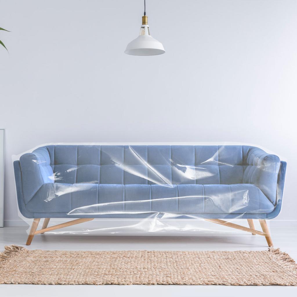 Couch Cover Pet Plastic Waterproof Dust Cover PE Transparent Furniture Covers Sofa Covers for Protection Against Cat Dog Clawing