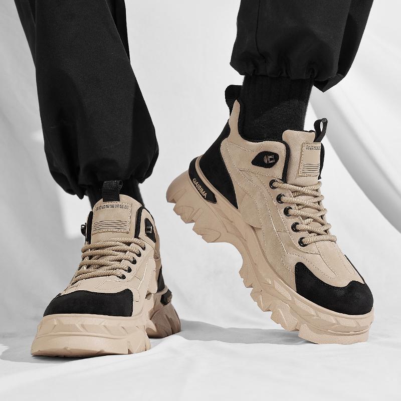 Neue Mode Herbst und Winter Herren High Top Martin Stiefel Studenten Männlich Jungen Trendy Weiche Sohle Arbeitsschuhe Arbeitsschutz Martin Sneakers