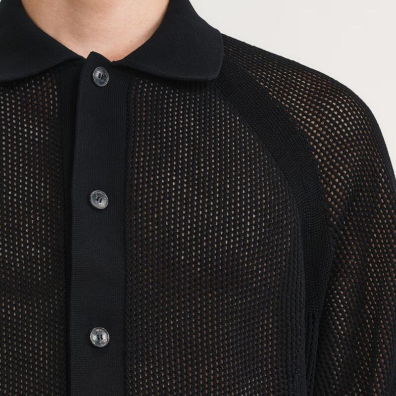 CROQUIS Men's Turn-down Collar Cotton Knit Cardigan