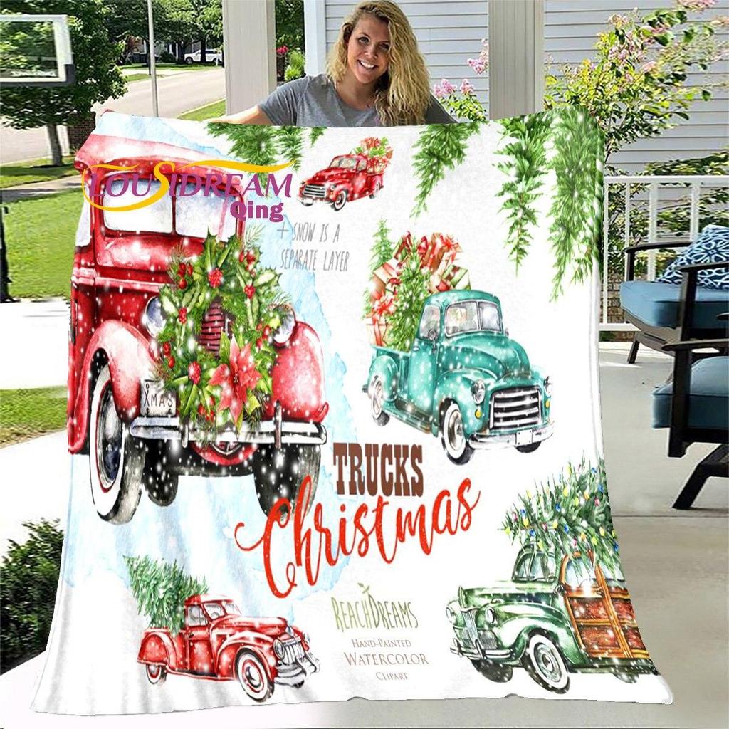 Blanket Throw Merry Christmas Soft Blanket Dust Cover Sofa Bed Blankets for Adults Home Decotation
