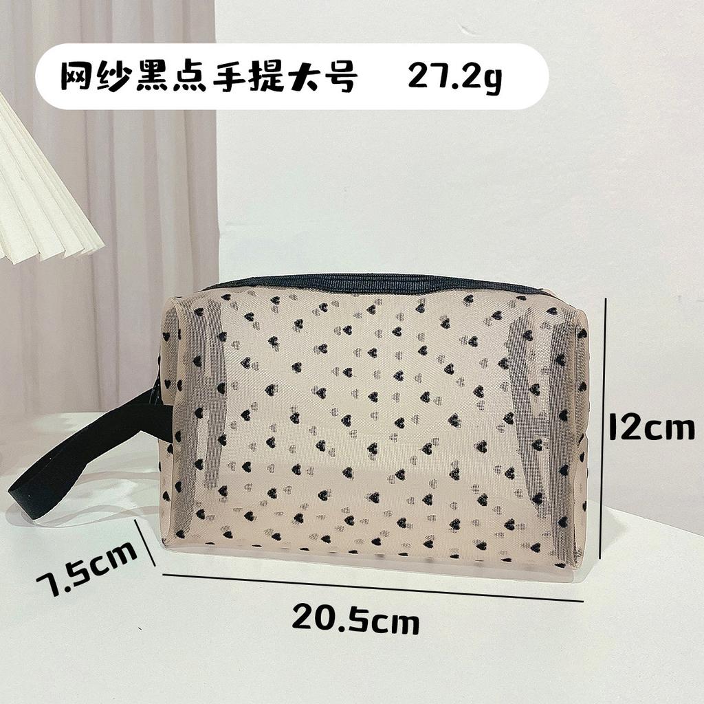 Cosmetic Bag Women'S Korean Transparent Toilet Bag Portable Mesh Storage Bag Large Capacity Travel