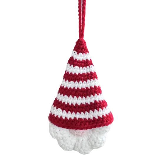 Reusable Holiday Door Handles Hand Crochet Christmas Gnome Ornaments, Knitted Faceless Hanging Decorations, Decorative Gift Box Toppers Yarn