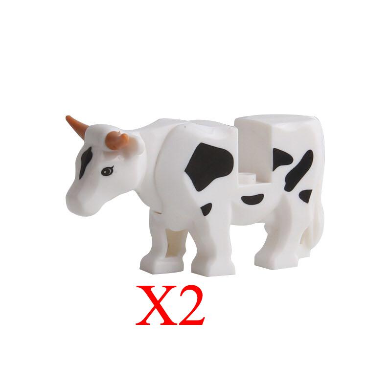 The Zoo Model African Elephants Camel Deer Crocodile Leopard Animal Building Blocks Educational Games Figure Brick Toys Kid B03