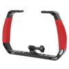 Underwater Diving Rig Tray Mount Silione Anti Slip Grip Stabilizer with 2 Cold Shoe 1Celsius4in 3Celsius8in Screw Hole Action Camera Accessory for Ins