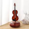 8 Inchi Violin Guitar Music Box Wind-Up Musical Instrument - Melody Playing Stringed Accessory for Birthday Festival Gift