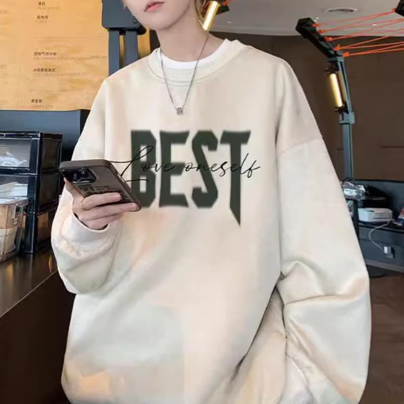 Американский ретро-свитшот с круглым вырезом для мужчин на осень и зиму — фото 3