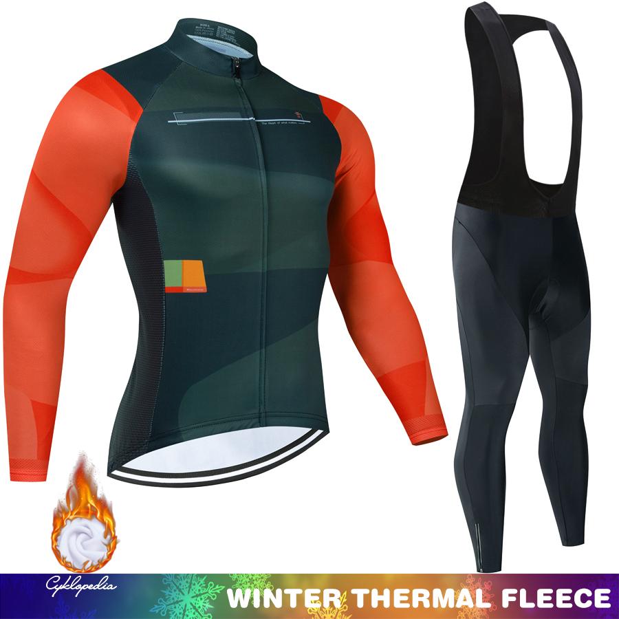 Thermal Cycling Jersey Men Men's Outfit Uniform Man Winter Fleece Road Bicycle Bike Set Clothing 2025 Bicycles Mountain Bikes