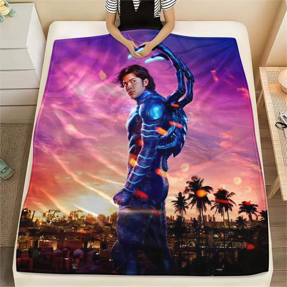 

Blue Beetle Character Poster Blanket, Practical Throw for Home Decor, Exclusive Gift for DC Fans.chl 75x90cm