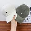 Autumn and Winter Simple Ice Cream Embroidered Corduroy Baseball Cap Women's Soft Top Casual Versatile New Cap Men