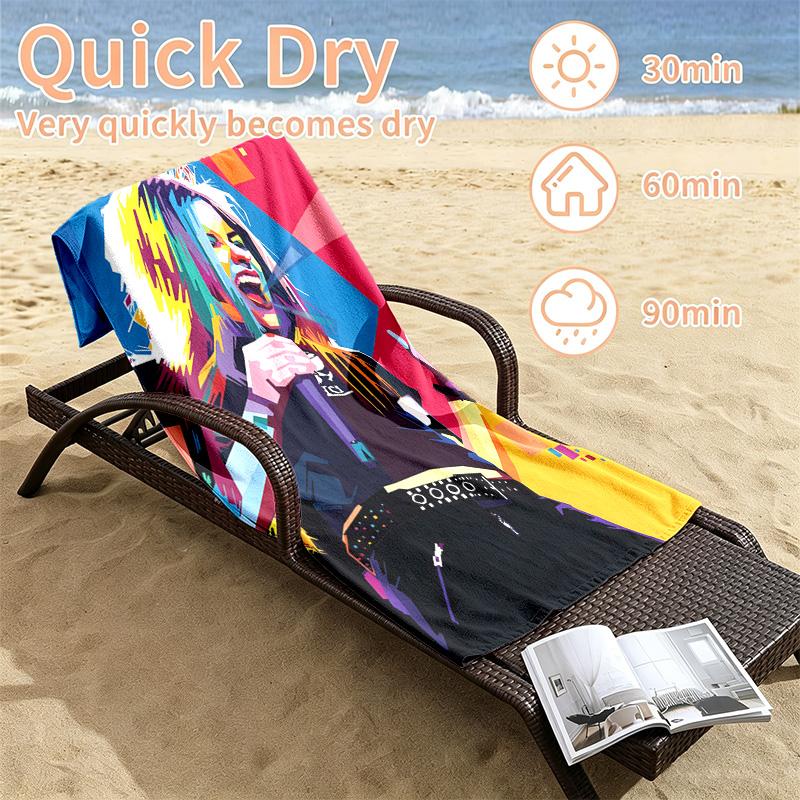 Avril Lavigne Beach towels also serve as bath towels summer essential a musthave for the outdoors the beach and the pool