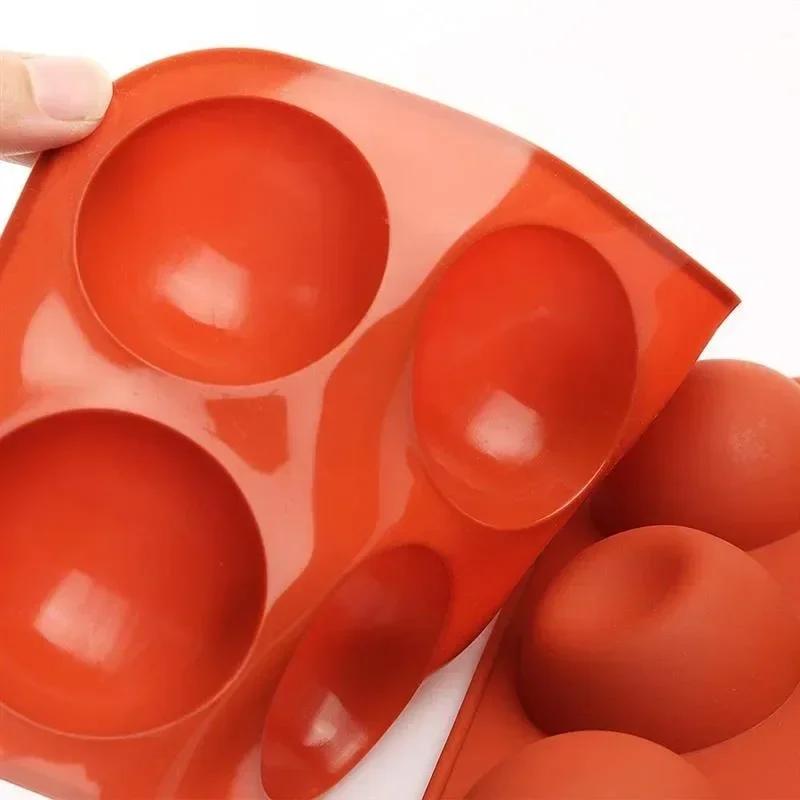 Kitchen Silicone Baking Molds 6 Holes Half Ball Sphere Chocolate Silicone Mold Round Semi Sphere Cake For Dessert DIY Jelly Tool