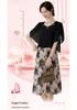 Mother's Summer Mid-Length Cinched Waist Dress – Plus Size, Slimming, Versatile, Loose-Fit