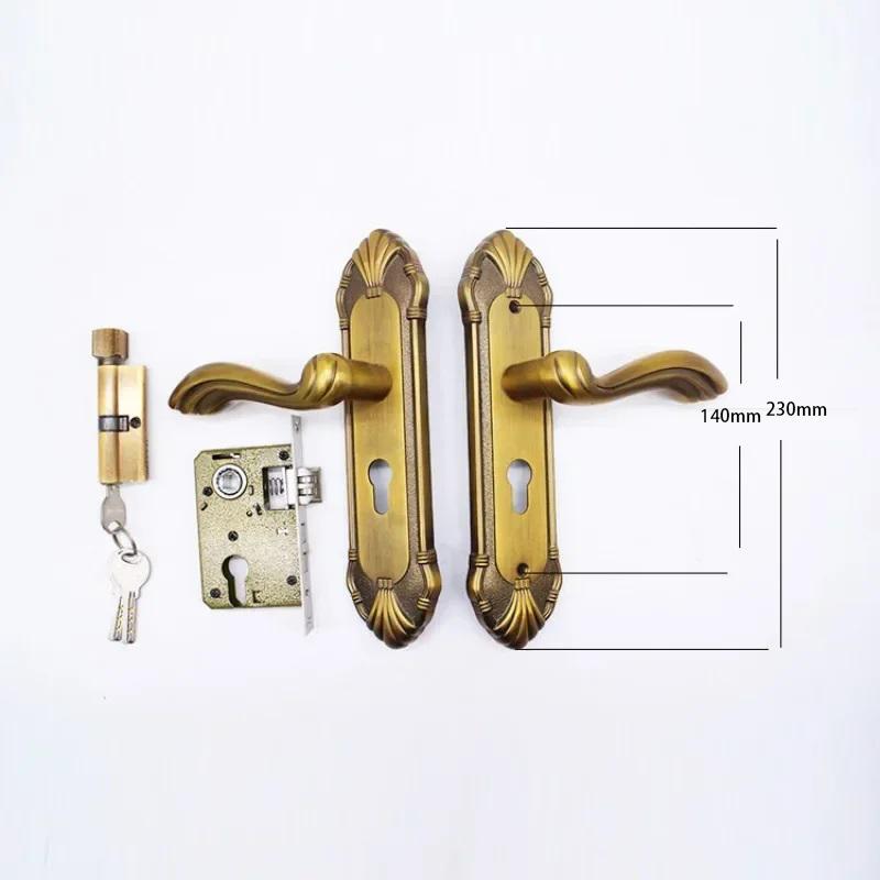 Hot Sale Zinc Alloy Door Handle Lock Home Security Lock with Keys Indoor Door Lever Latch Door Handle Lock Serrure De Port