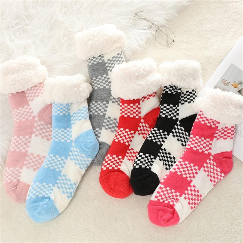 Comfortable Warm Acrylic Floor Socks for Women Offering Insulation and Softness During Winter Home or Office Activity