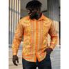 Camicia da Uomo Francese a Maniche Lunghe Fantasia Barocca Stampata ad Alta Definizione Vacanza Hawaiana Abbigliamento Sociale da Uomo Asciugatura Rapida