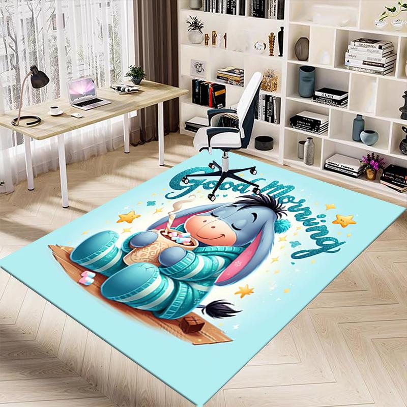 Good Eeyore Carpet For Playroom Bedroom Living Room Sofa Home Decorkids Game Area Rug Nonslip Floor Mat