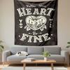Follow Your Heart Quote Tapestry Wall Hanging, You Will Be Fine Inspirational Art, Motivational Wall Decor for Bedroom Living Room Dorm
