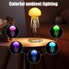 Floating Jellyfish Lamp Gradient Dimming Voice And Sound Interactive Control Night Light Rechargeable USB Type-C Color Changing Mood Lamp for Bedroom