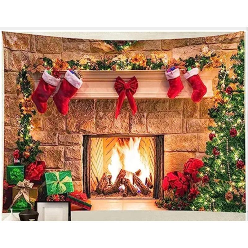 3D Digital Printing Christmas Three-Piece Set, Holiday Decoration Bedding Set