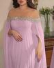 2023 Spring Summer Elegant High Waist Chiffon Evening Gown with Pearls