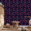 Neon Glitter Hearts Wallpaper Black and Navy Blue 50x1000