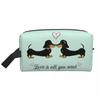 Custom The Dachshund Toiletry Bag Women Badger Sausage Wiener Dogs Makeup Cosmetic Organizer Ladies Beauty Storage Dopp Kit Case