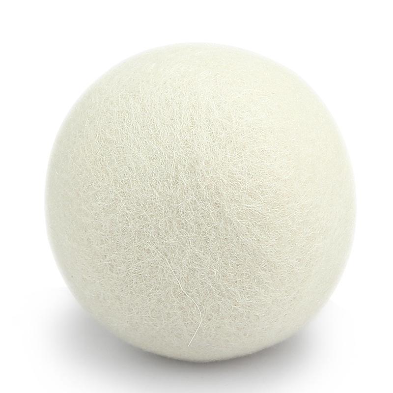 Wool Felt Dryer Balls: Anti-Static, Moisture-Proof, Anti-Tangle Absorbent 6 cm белый