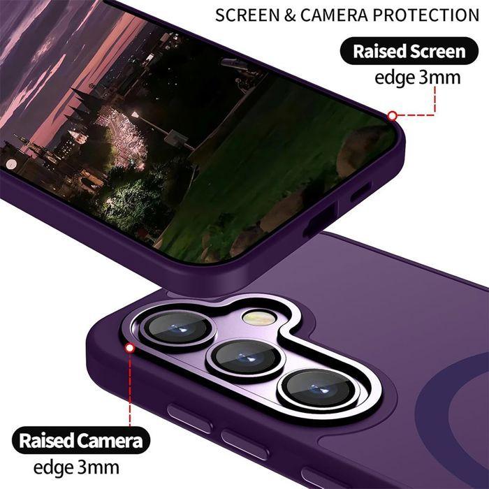 Coque Rigide - BOOLING - pour Samsung Galaxy S26 - avec Anneau Magnétique - 2 Vitres - Violet