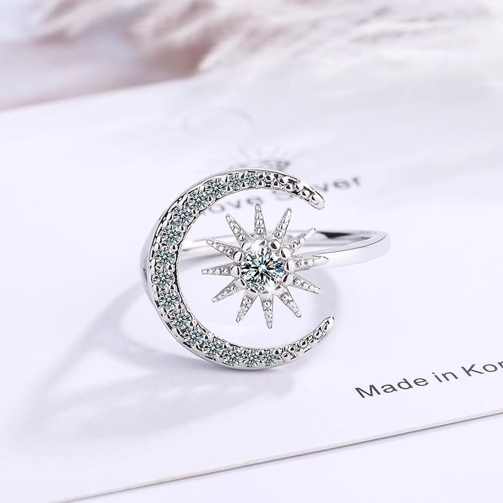 New Copper Ring Stars 5A Zircon For Women Wedding Engagement Jewelry Accessories Fashion High Quality Gift