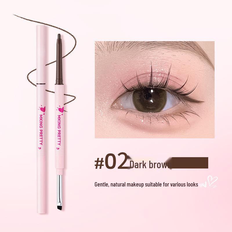 MKING PRETTY Двусторонний карандаш-скульптор для век - Стойкий, Шелковисто-гладкий, Насыщенно пигментированный, Не выцветающий, для женщин