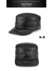 Men's Genuine Leather Flat Cap - Autumn/Winter Baseball Style for Middle-aged & Elderly