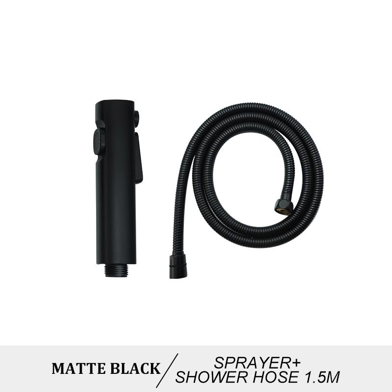 Black Toilet Bidet Nozzle Set Nozzle Gun Shower Handheld Bidet Faucet Portable Toilet Bidet Sprayer Household Hose Self-Cleaning