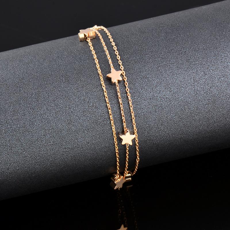 

Гальванический трехслойный браслет Golden Star Love Clover