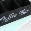 Eine Boutique-Kaffeeaufbewahrungsbox | Klassischer mehrzweckiger Holzorganisator für Kaffeezubehör, Regalkörbe