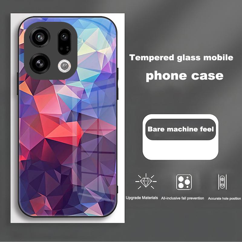 Tempered Glass Phone Case For OPPO Find X9 X9Pro 5G Fashion Shockproof Hard Back Cover For OPPO FindX9 X 9 Pro Protective Capa