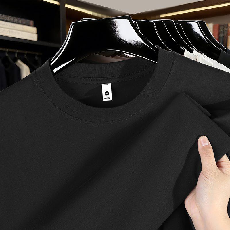 Summer Casual Lyocell Round Neck T-Shirt - Breathable Short Sleeve Base Layer