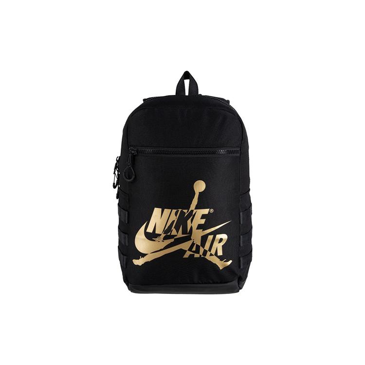 New Jordan Polyester Backpack Regular Unisex Black Gold 9A0257-429