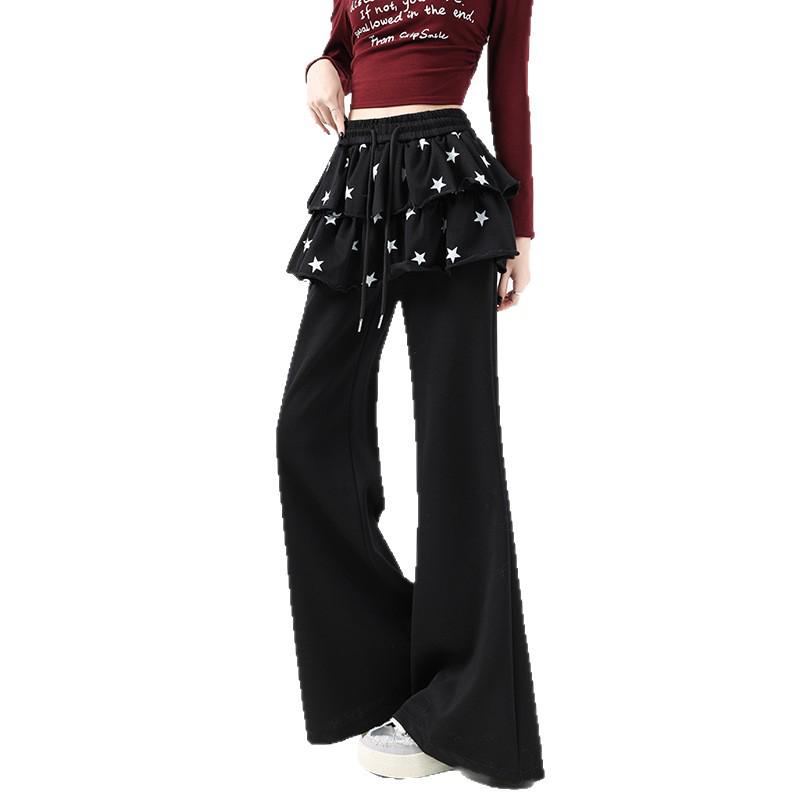 Pantalones de Mujer con Estilo Coreano, Ajustados, Micro Acampanados, Patchwork, Colección Primavera 2026