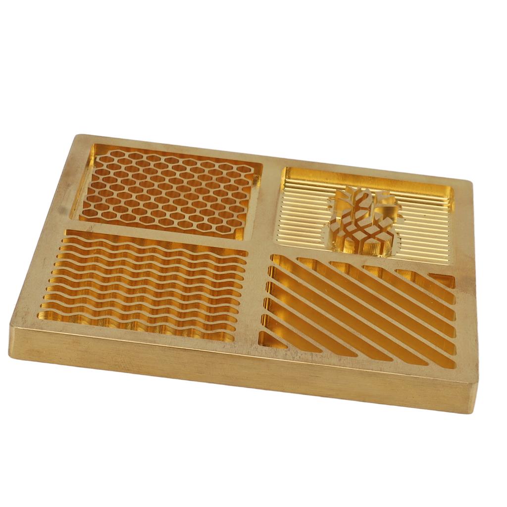 Brass Ice DIY Tray Personalized Square Cocktails Ice Stamp Tray for Ice Cocktails Whiskey Bartender