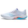 Li Ning Super Light 20 Cushioning Slip Resistant Abrasion Resistant Low Top Casual Running Shoes Men's White Blue ARBT001-6