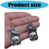 Vintage Silver Tone Skull Design Earrings Sturdy Alloy Material Sophisticated Accessories Antique Finish Earrings