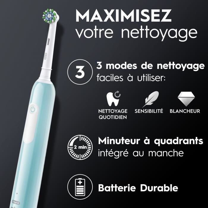 Brosse à dents électrique - ORAL-B Pro 1 - Sensitive Clean - Bleu