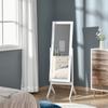 Full-Length Mirror, Reclining Floor, Stand, 47 x 46 x 148 cm, White