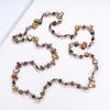 Vintage Bohemian Multicolored Shell Beaded Double-Layer Necklace Trendy Vacation Stacking Long Necklace Jewelry