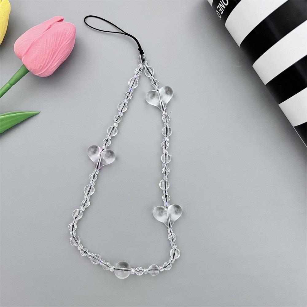 Abnehmbares Perlen-Schleifen-Handyband Verlustsicherer Taschen-Kamera-Anhänger Handy-Charm-Zubehör