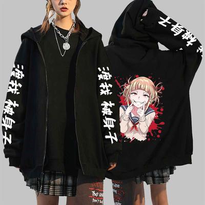 My Hero Academia Anime Zip Mikiny Mikiny Muži Ženy Vtipné Himiko Toga Zip Kabáty Topy Ležérní Hip Hop Bundy Oblečení
