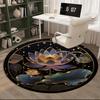 Lotus Mandala Artwork round carpet Chair cushion Round Entryway Rug, Soft Round Rugs for Living Room, Bedroom, Circle Carpet decor gifts