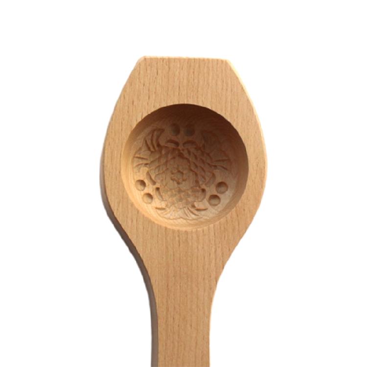 3D Flower Pattern Wooden Baking Mold Press Mooncake Mold Mid-autumn Festival